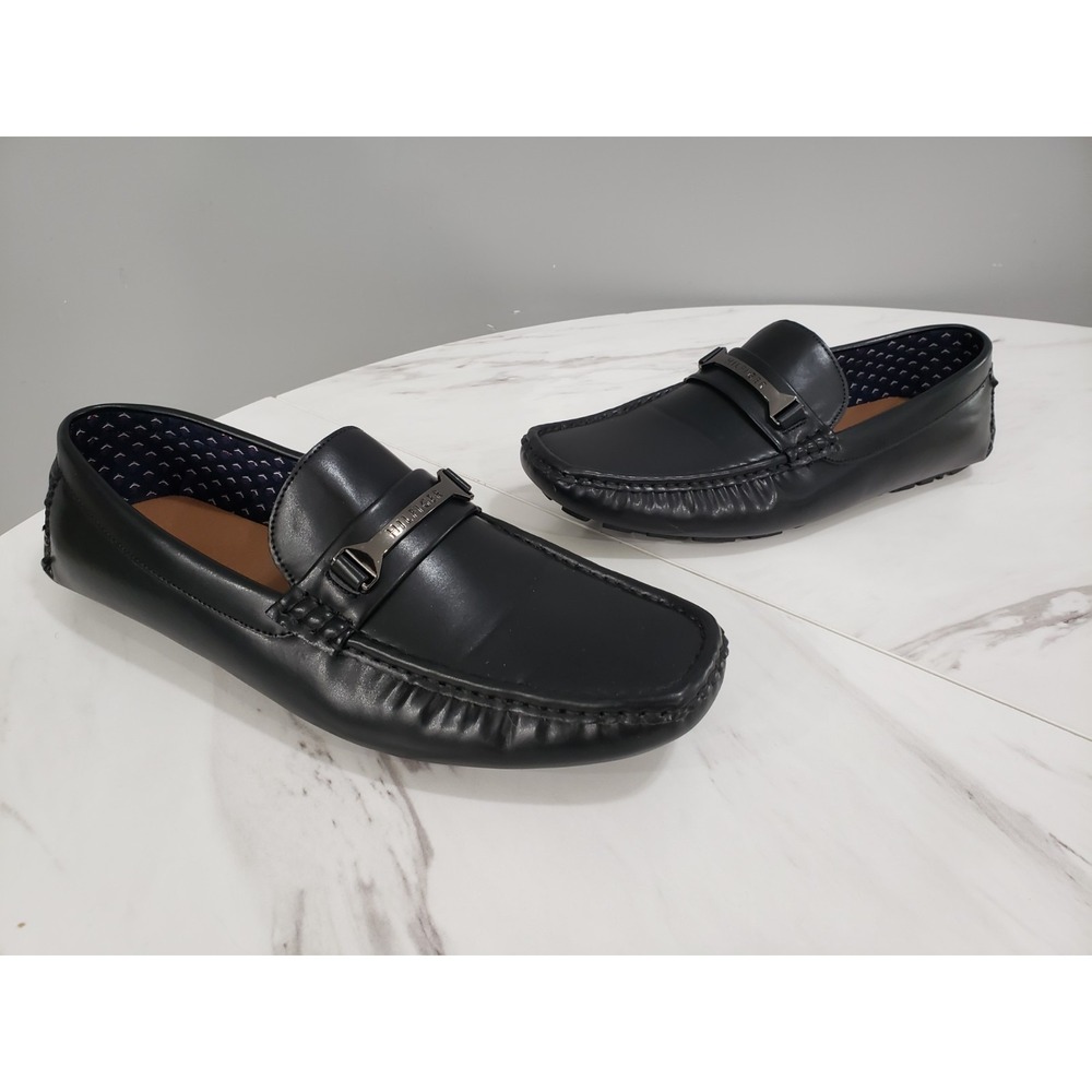 NEW WITHOUT BOX SIZE 10.5 Dress Shoes Tommy Hilfiger Axin Driving Loafer‎ Black